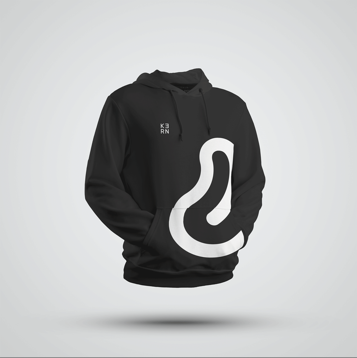 Animation eines Hoodies mit dem Logo des Weinguts Kern.